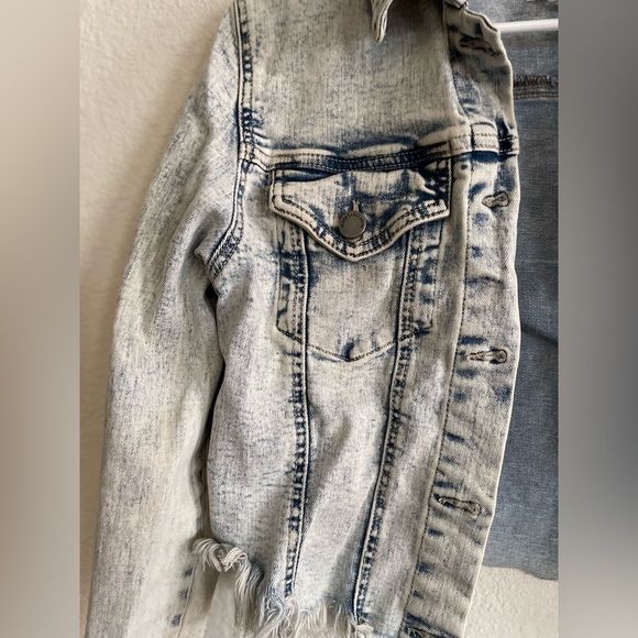 Black Label Women’s Denim distressed washed Jacket size M - Picture 8 of 9
